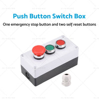 Push Button Switch Box Momentary NO NC Red Green Switches and Emergency Stop