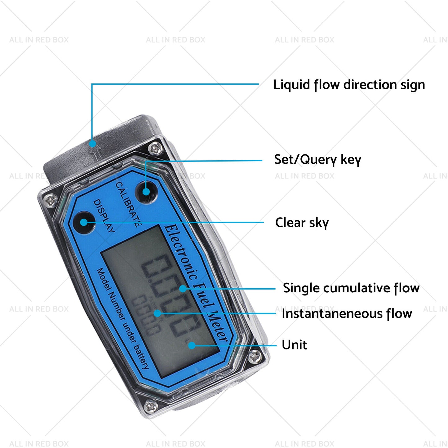 1. 5 inch Turbine Digital Diesel Water Fuel Flow Meter Oval Gear Flow Gauge