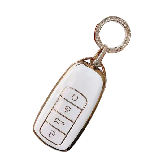 Car Remote Key Fob Case Cover Suitable For Chery Omoda 5 TPU Beige