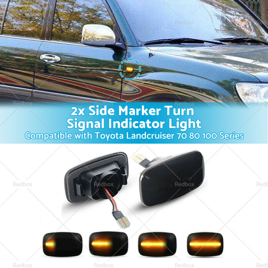 2 x LED Side Marker Turn Signal Indicator Light Suitable for Toyota Landcruiser