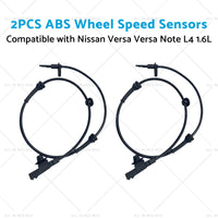 2x Front L or R ABS Wheel Speed Sensor Suitable for  Versa 12-19 Versa Note 14-19