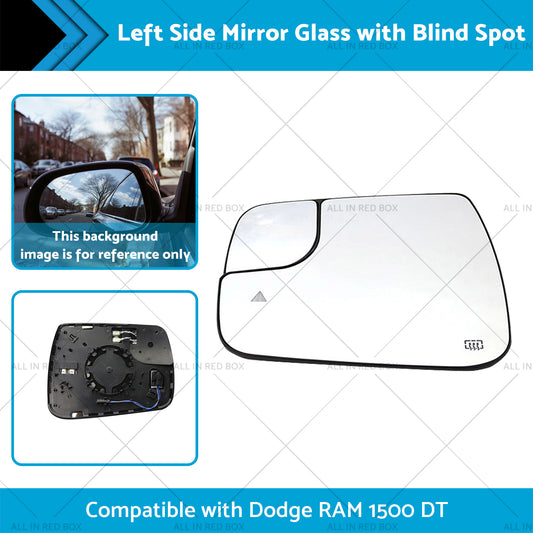 Mirror Glass with Blind Spot Left Side Suitable for Dodge RAM 1500 DT 19缂佲剝寮22