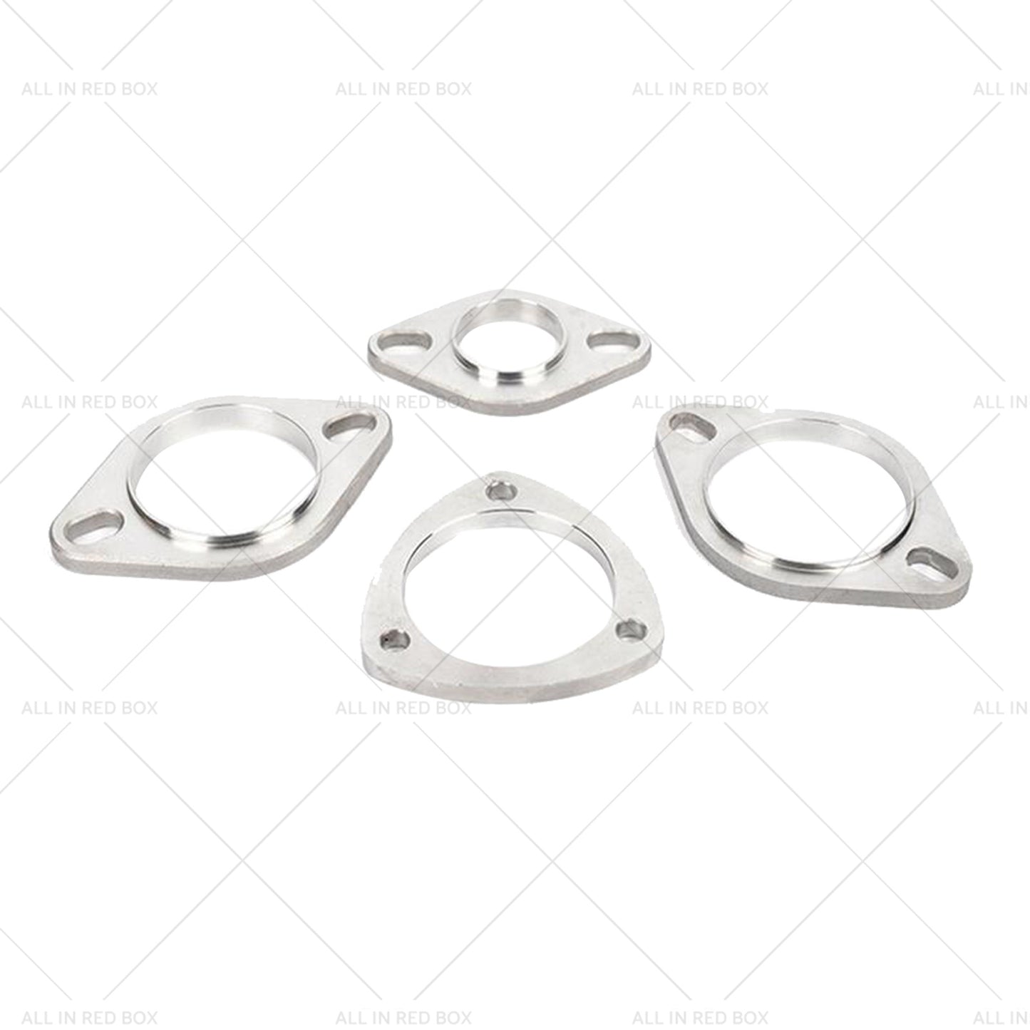 Universal Exhaust Flange Plate Set 304 Stainless Steel 2.5" 63mm 3 Bolt Gasket