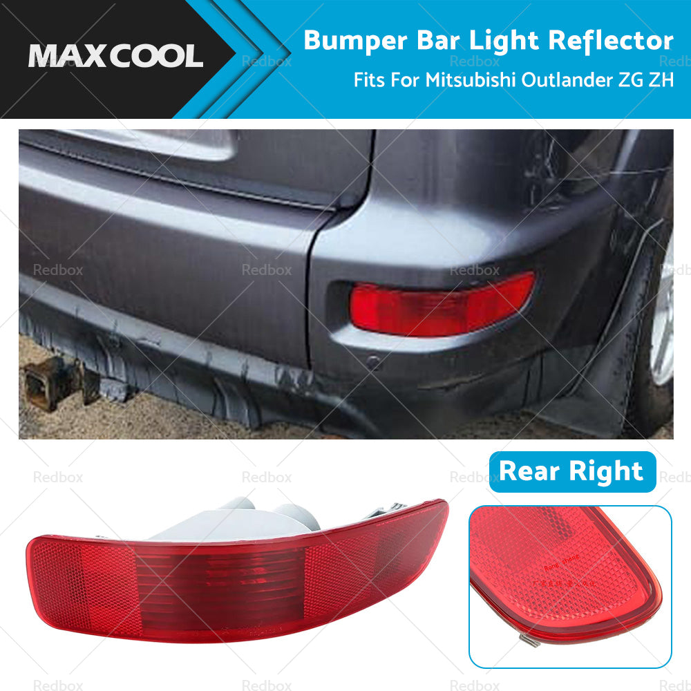 Right Rear Bumper Bar Light Reflector Fits For Mitsubishi Outlander ZG ZH 06-12