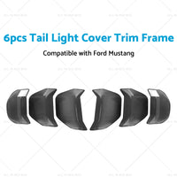 6pcs Car Tail Light Lamp Cover Trim Frame Suitable for Ford Mustang GT 2018-2022