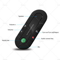 Bluetooth-compatible Handsfree Speaker MP3 Player Sun Visor Clip Car Charger