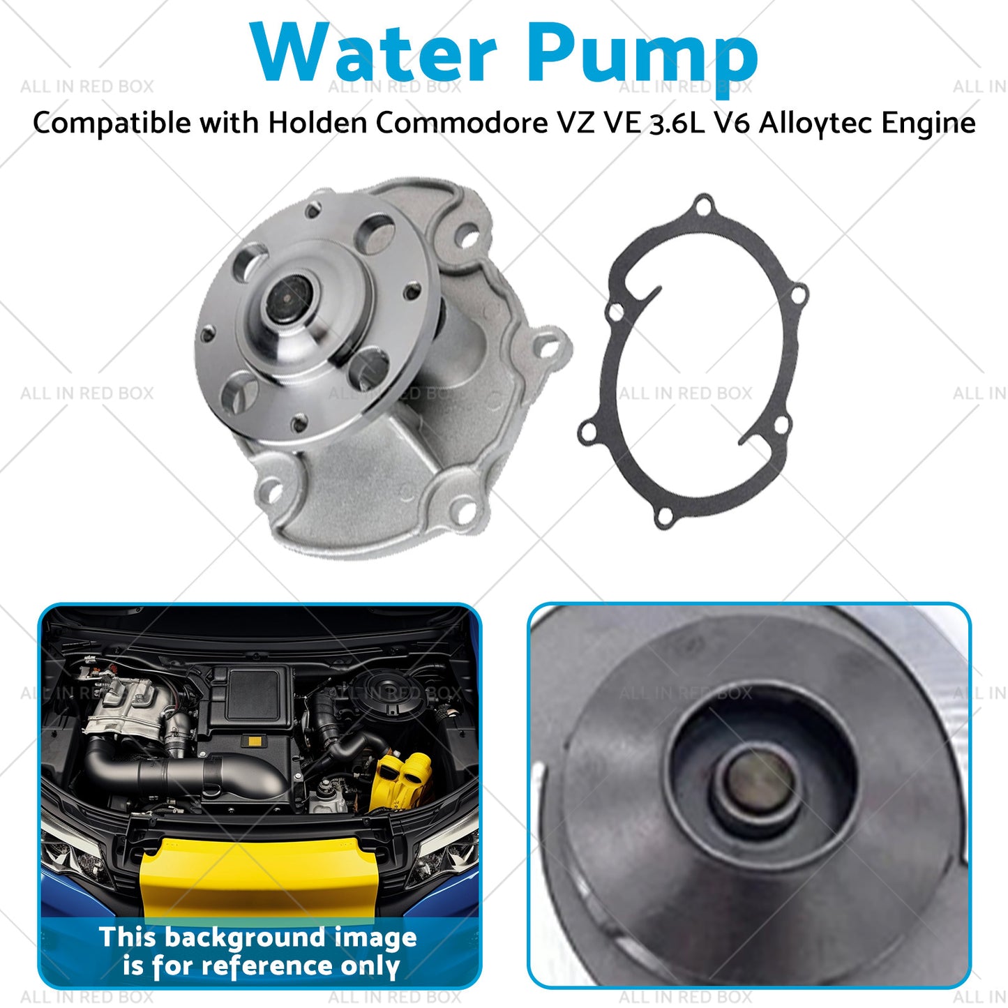 Water Pump Suitable for 04-10 Holden Commodore VZ VE 3. 6L V6 Alloytec Engine