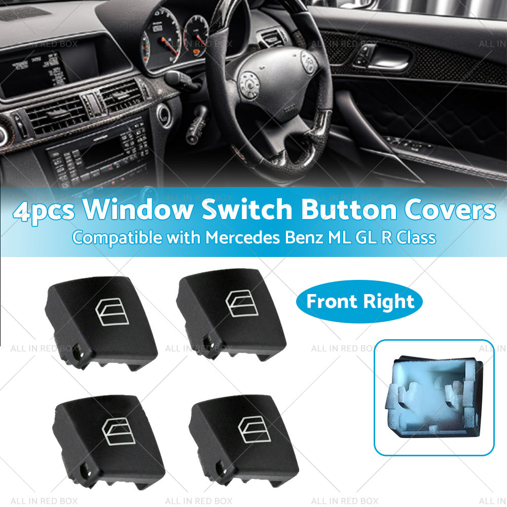 4PCS Driver Window Switch Button Cover Suitable for Mercedes Benz ML W164 W212