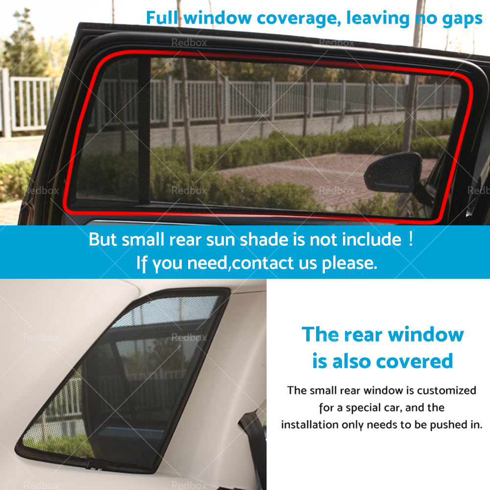 2PCS Rear Window Sun Shade Suitable for Ford Ranger 11-22 Car Sun Blind Mesh