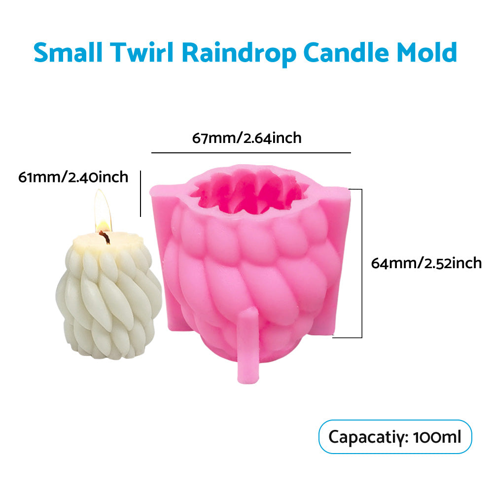 2PCS Candle Mold 3D Silicone Resin Candle Mould Epoxy Casting Mould DIY Craft