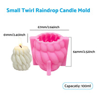 2PCS Candle Mold 3D Silicone Resin Candle Mould Epoxy Casting Mould DIY Craft