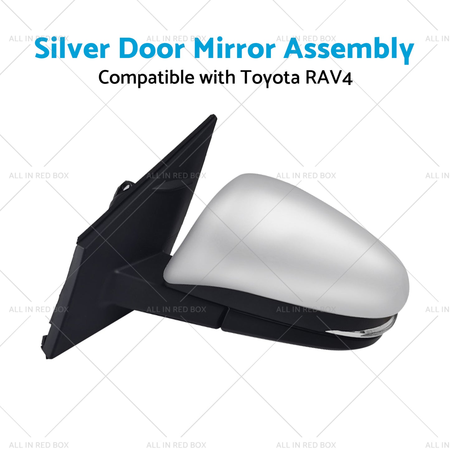 Door Mirror Silver Suitable for Toyota RAV4 2013 - 2018 Left Side 5-wire