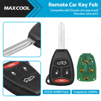 Remote Car Key Fob KOBDT04A Suitable For Chrysler 300 Jeep Grand Cherokee 05-07