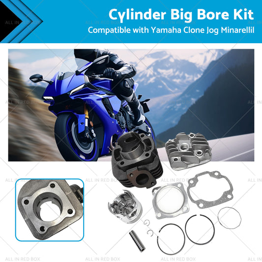 47mm Big Bore Head Cylinder Piston Kit Suitable for Yamaha Clone Jog50 to 70CC