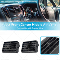 2pc Black Front Center Middle Air Vent Suitable For Toyota Hilux LN145 1997-2004