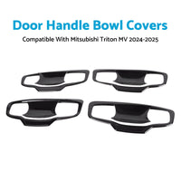 {{ Door Handle Bowl Cover Trim Gloss Black Suitable For Mitsubishi Triton MV 2024+ }} - Buy Car Parts Online at {{ Kaka Auto Parts }}.
