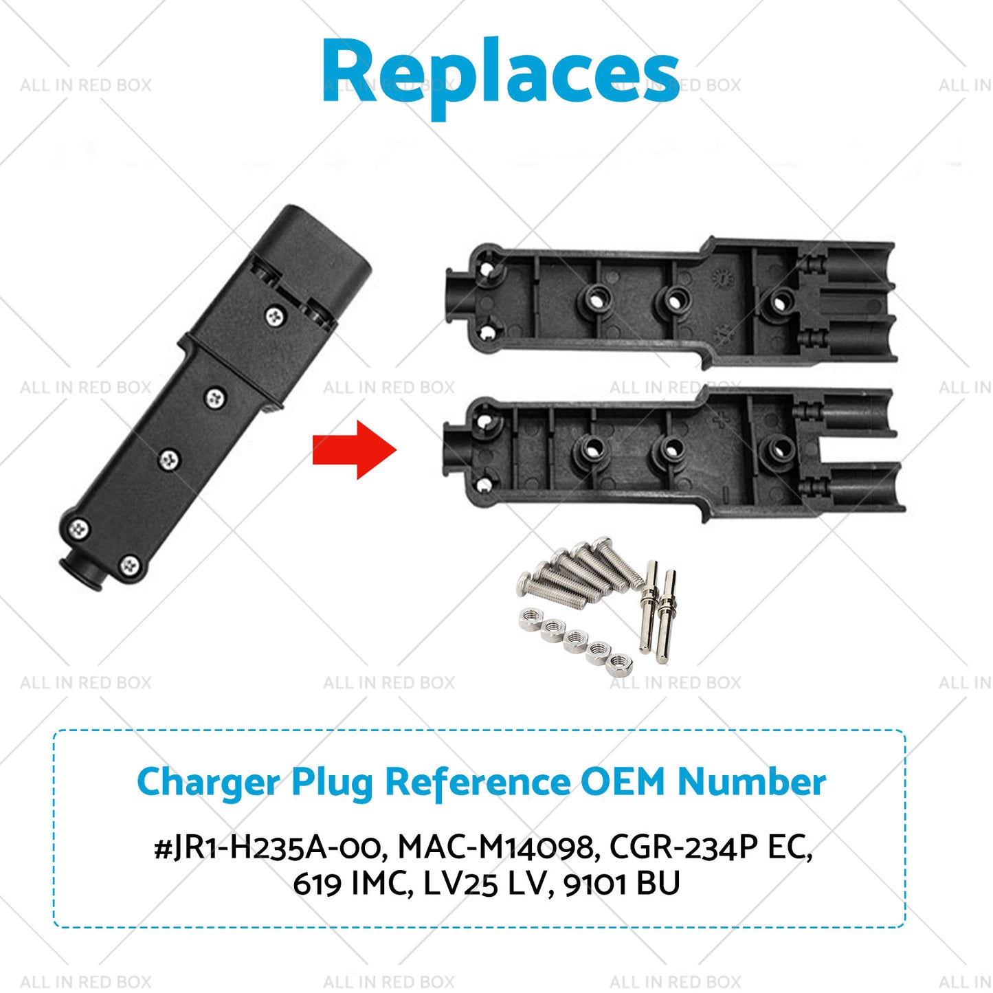 48V Golf Cart Charger Handle Plug  and  Receptacle Suitable For Yamaha G19 and G22