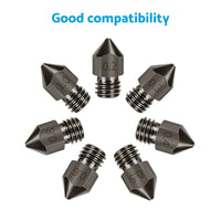 10Pcs Hardened Steel Nozzle Suitable for Creality CR-10 Ender 3 Pro 5 Series