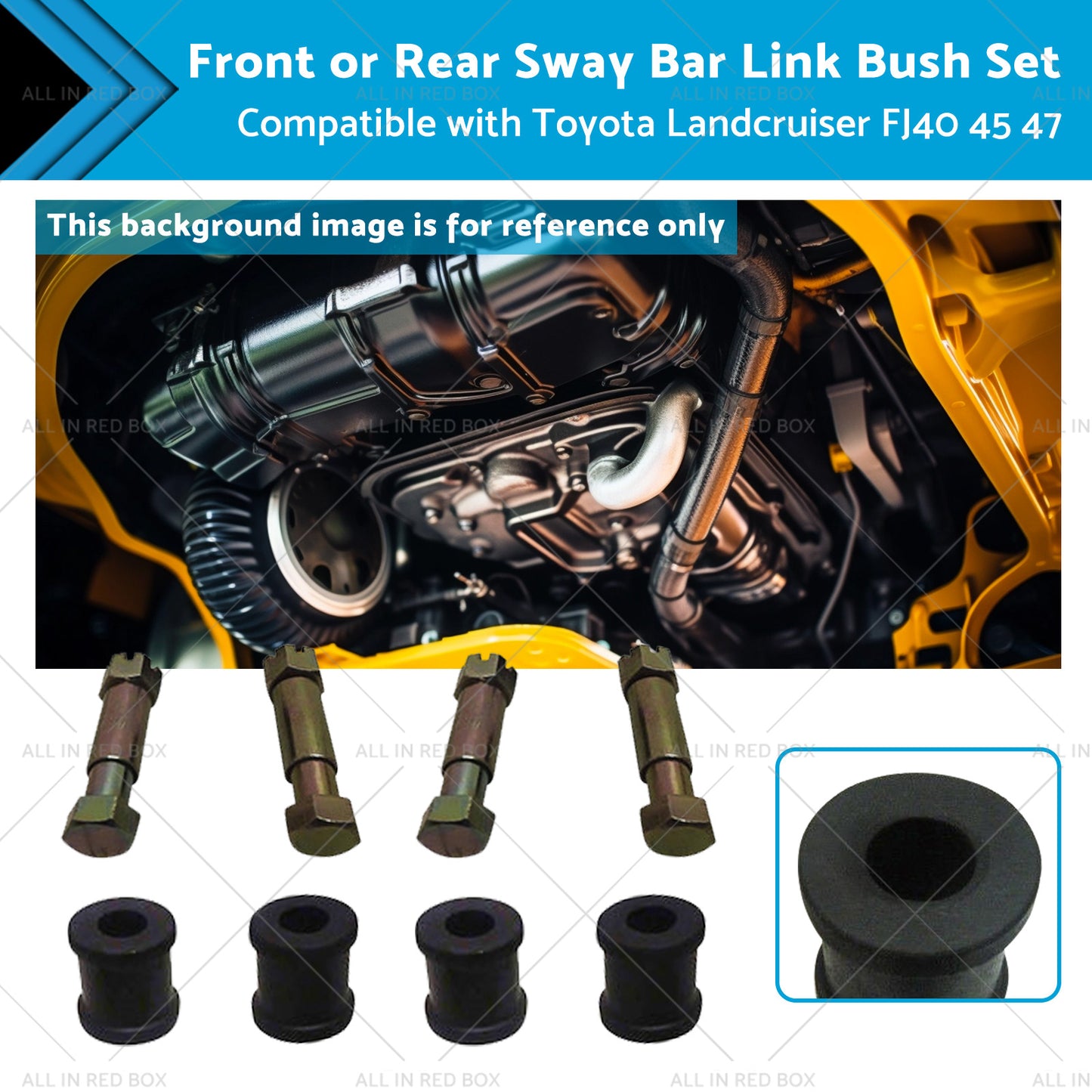 4 Set Sway Bar Link Bush Front or Rear Suitablefor Toyota Landcruiser FJ40 47 45