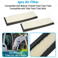 2X Air Filter SuitableFor Bobcat 7176099 T450 T550 T590 T595 T630 T740 S630 S650