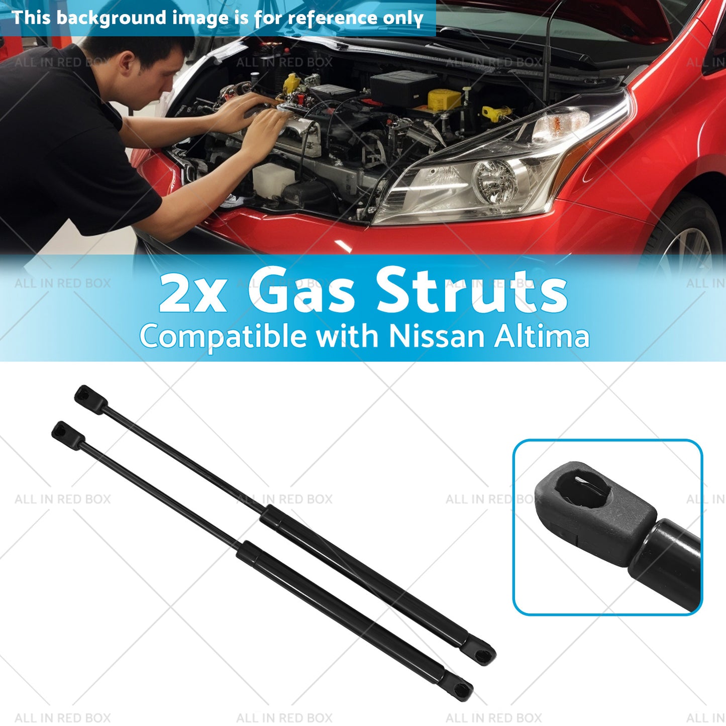 2x Gas Struts Suitable for Nissan Altima Bonnet L33 3TSOA 268N 2013-2018