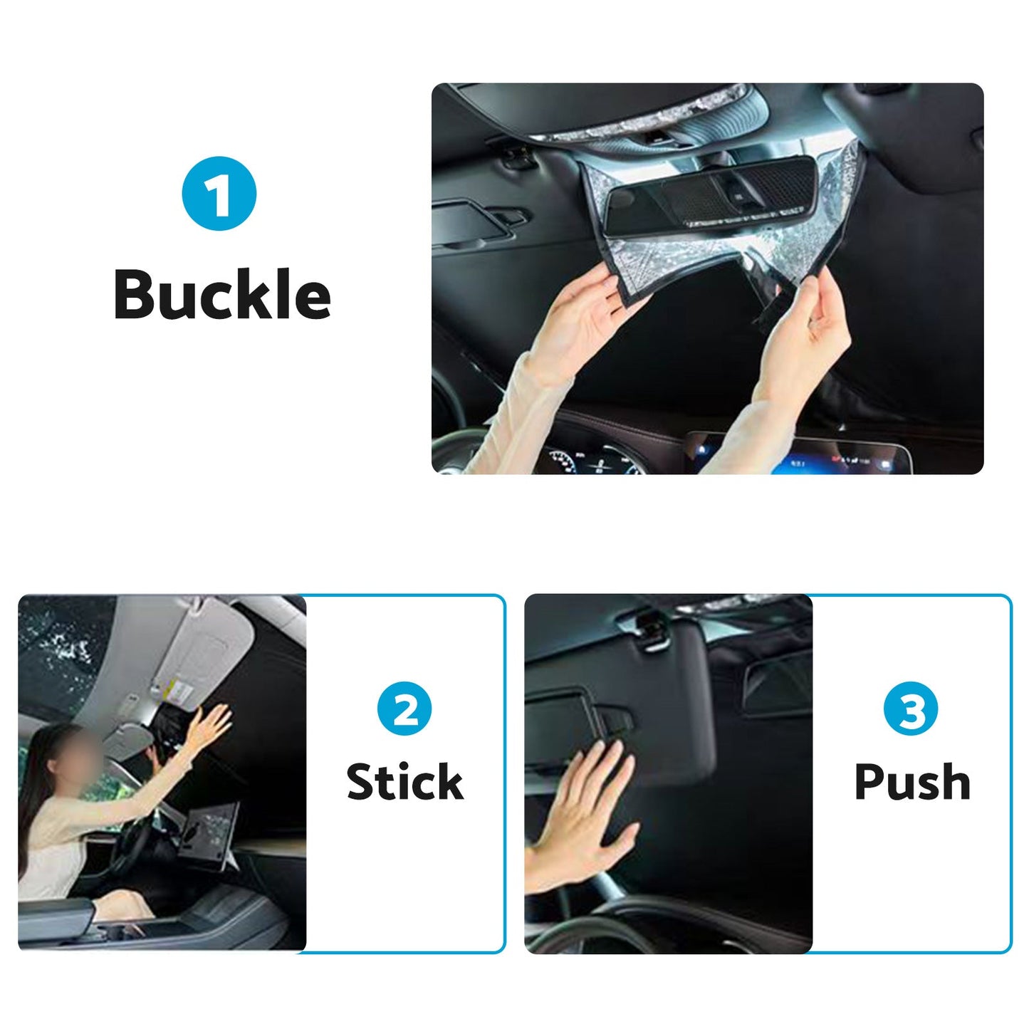 6 Layer Thick WindScreen SunShade Suitable For BMW X1 2015-2025 UV Protection