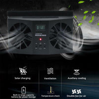 Solar Powered Car Cooling Fan Cooler Auto Window Air Vent Exhaust Ventilation