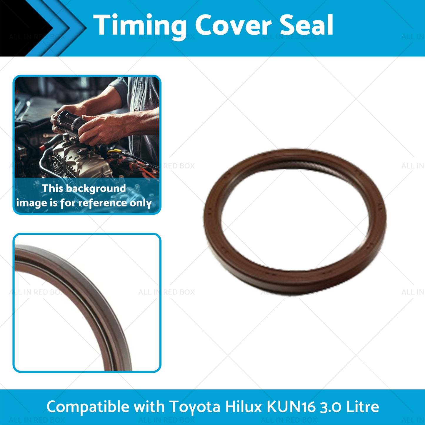 KUN16-1KDFTV Timing Cover Seal Suitable for Toyota Hilux KUN16 3. 0 Litre 05-15