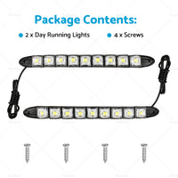 2PCS 9 LED DRL Fog Driving Daylight Daytime Running Light Car Auto Head Lamp