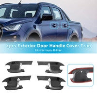 Carbon Fiber Exterior Door Handle Bowl Cover Trim For Isuzu D-Max Dmax 2021-2022