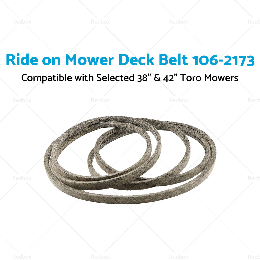 Ride on Mower Deck Belt 106-2173 Suitable For Selected 38 inch   and  42 inch  Toro Mowers