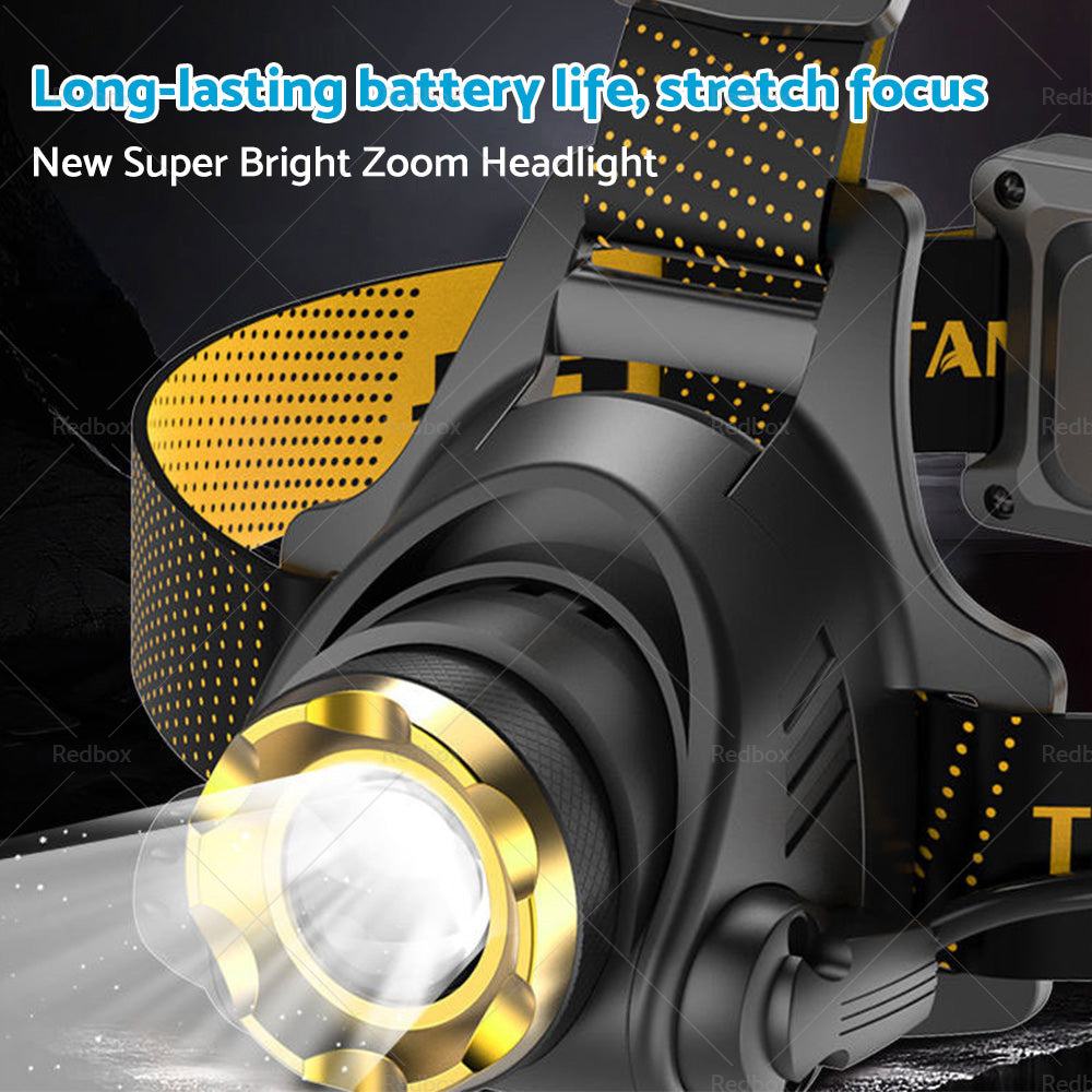 12000000lm USB Rechargeable Headlight Head Torch Lamp Flashlight LED Headlamp