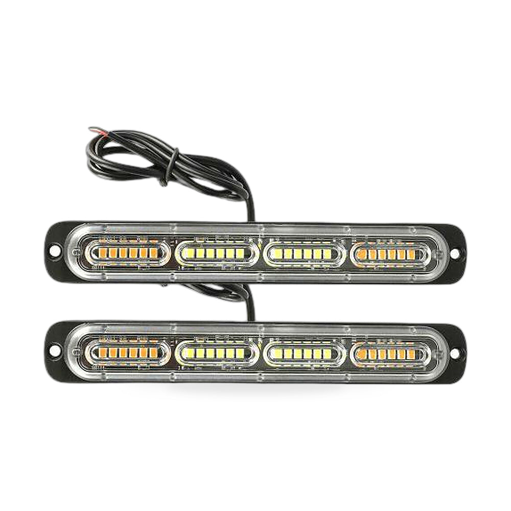 2x 48LED Amber Recovery Strobe Flashing Grille Lightbar Lamp Suitable for Truck