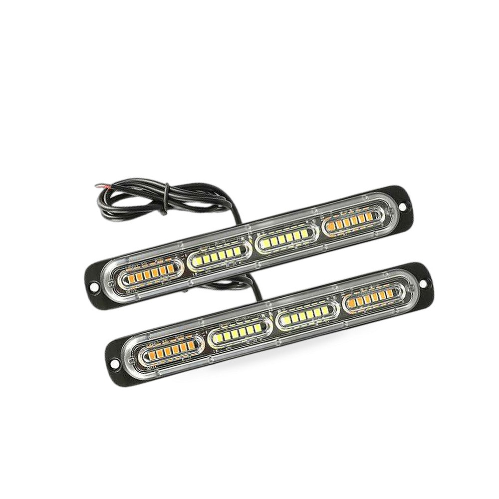 2x 48LED Amber Recovery Strobe Flashing Grille Lightbar Lamp Suitable for Truck