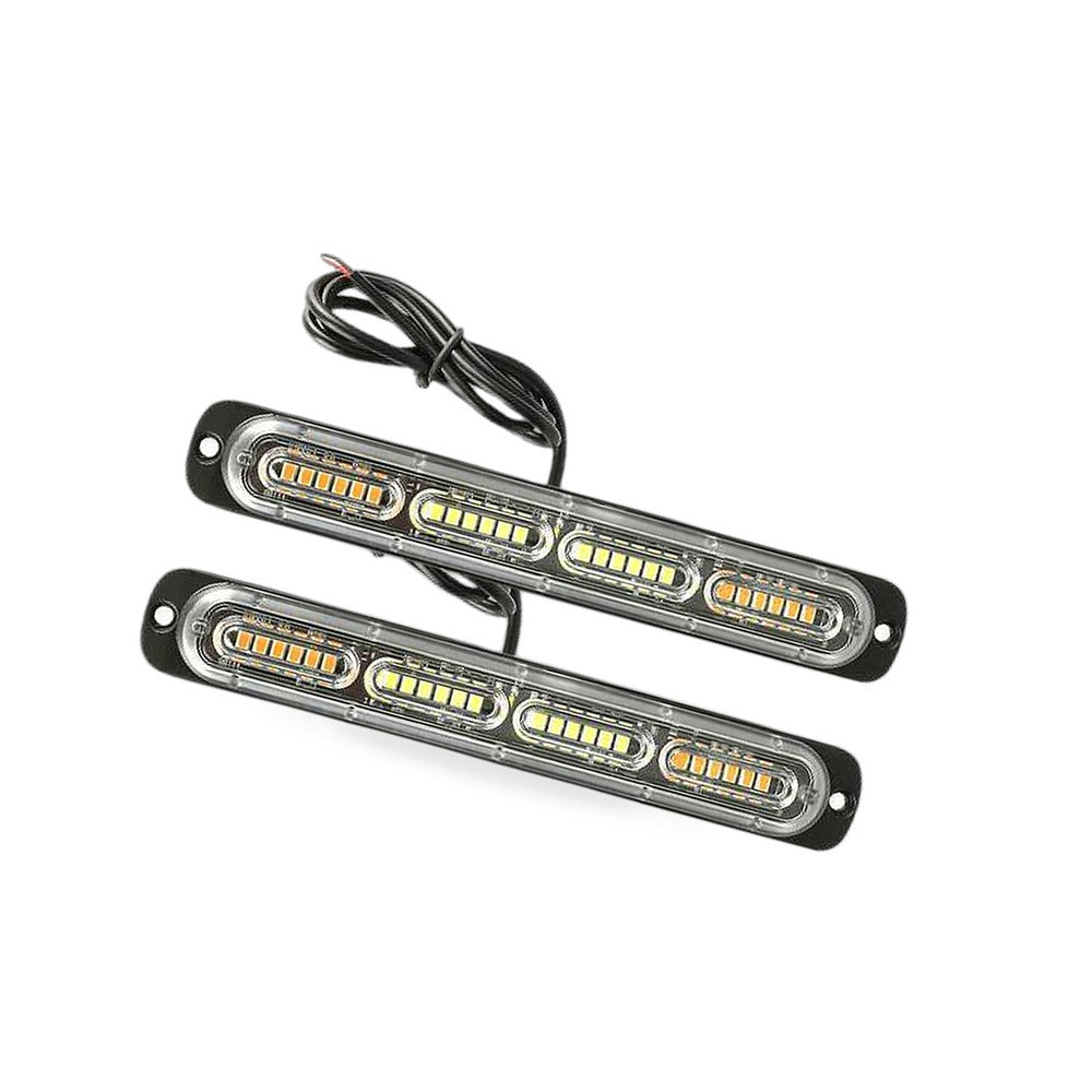 2x 48LED Amber Recovery Strobe Flashing Grille Lightbar Lamp Suitable for Truck