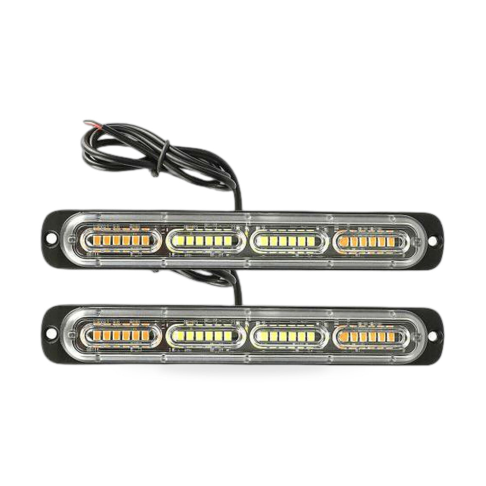 2x 48LED Amber Recovery Strobe Flashing Grille Lightbar Lamp Suitable for Truck