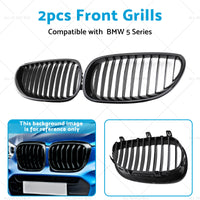 Gloss Black Front Grille Grill Suitable For BMW E60 E61 5 Series 2003-2010