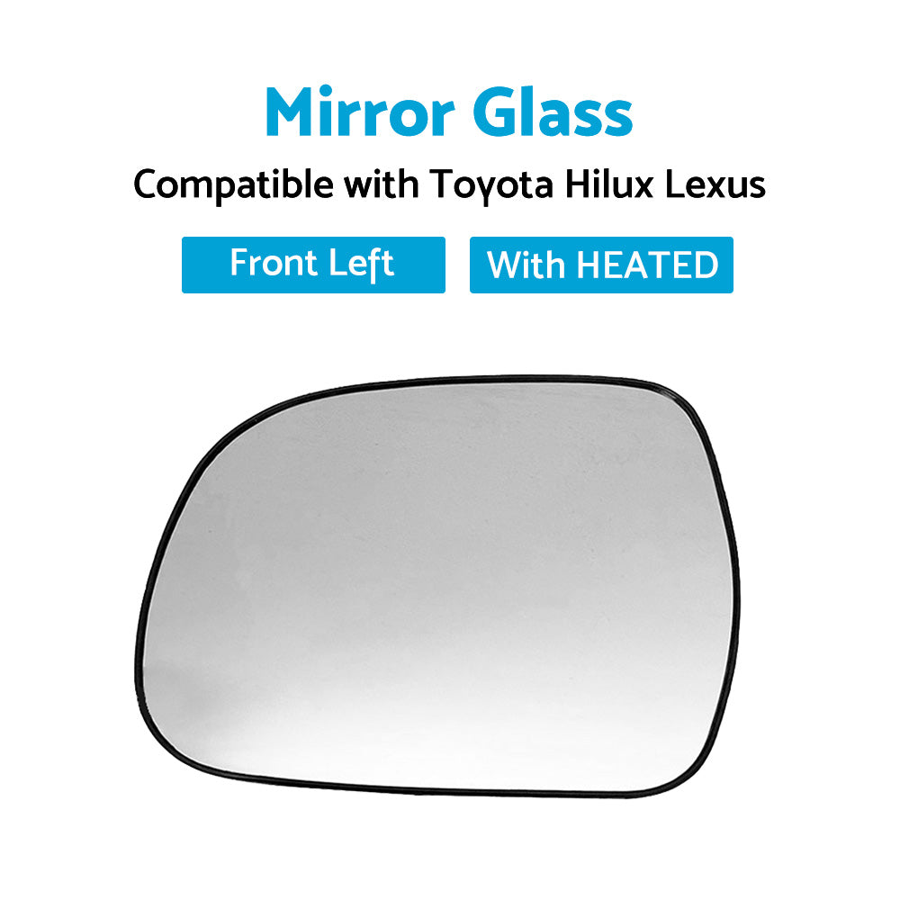 Left Side Mirror Glass Suitable for Lexus RX300 RX330 Toyota Hilux HEATED Convex