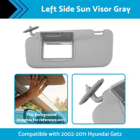 Front Left Side Sun Visor Sunvisor Sunshade For Hyundai Getz Click 02-11 Gray