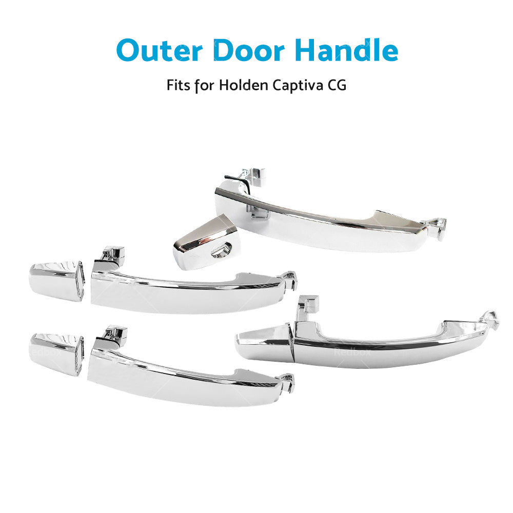 SET of 4PCS Front  and  Rear Outer Door Handle Chrome Suitable For Holden Captiva