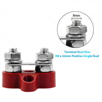 Bus Bar Terminal Blocks Heavy Duty M8+M8 Positive Power Distribution Studs