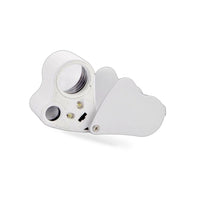 Jewelry Loupe Magnifier 30X 60X With LED Light 2 Lens Illuminated Loupe