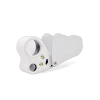 Jewelry Loupe Magnifier 30X 60X With LED Light 2 Lens Illuminated Loupe