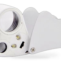 Jewelry Loupe Magnifier 30X 60X With LED Light 2 Lens Illuminated Loupe