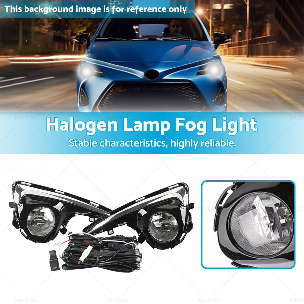 2xFront Grill Bumper Halogen Lamp Fog Lights Suitable For Toyota Yaris 2018-2019