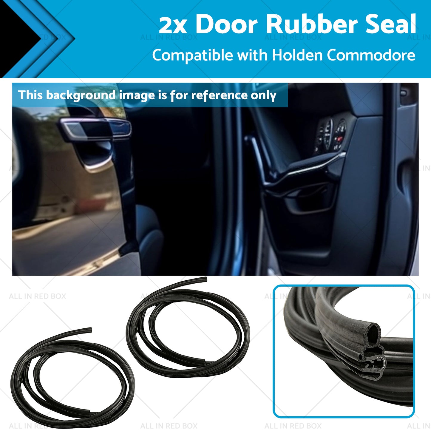 Front or Rear 2x Door Rubber Seal Rubber Suitable for Holden Commodore VN VP VR VS