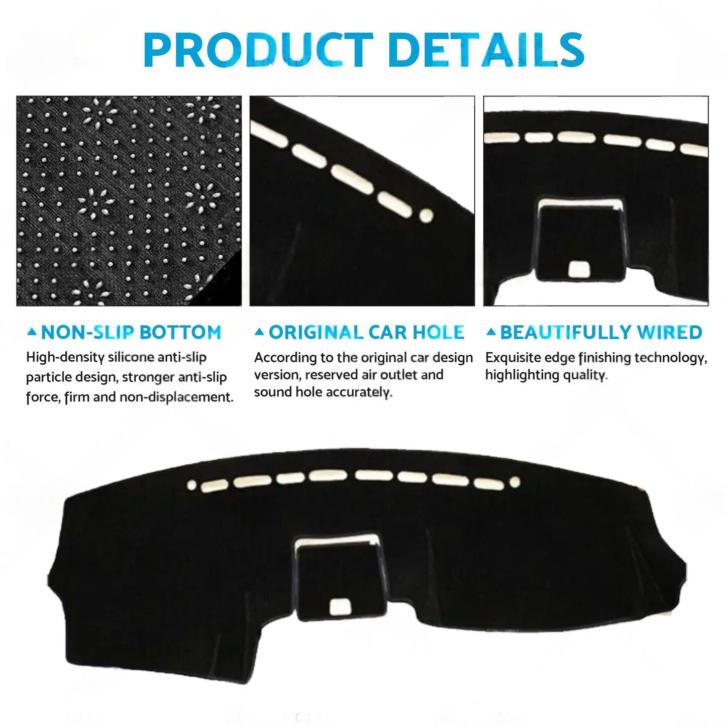 RHD Non-slip Dash Mat Suitable For Hyundai Santafe 2006-2012 Dashboard Cover