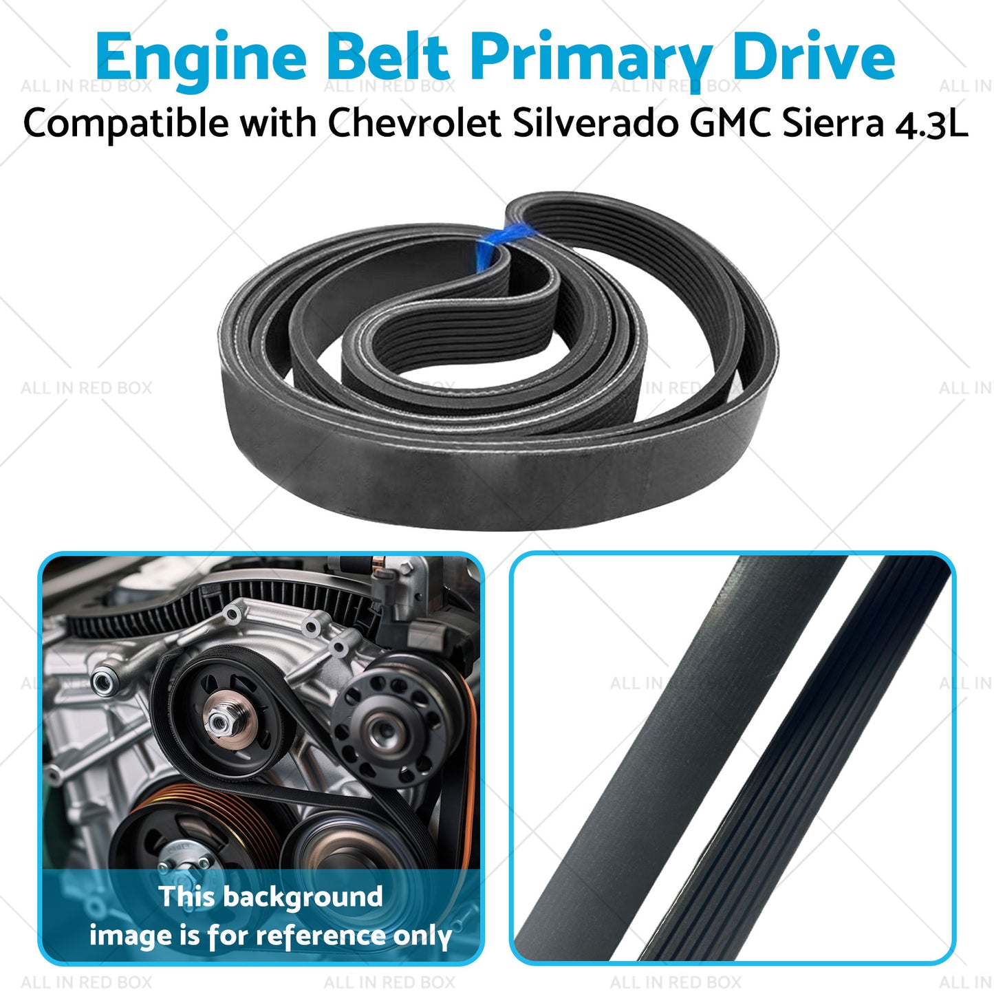 Engine Belt Primary Drive Suitable for Chevrolet Silverado GMC Sierra 4. 3L 19-23