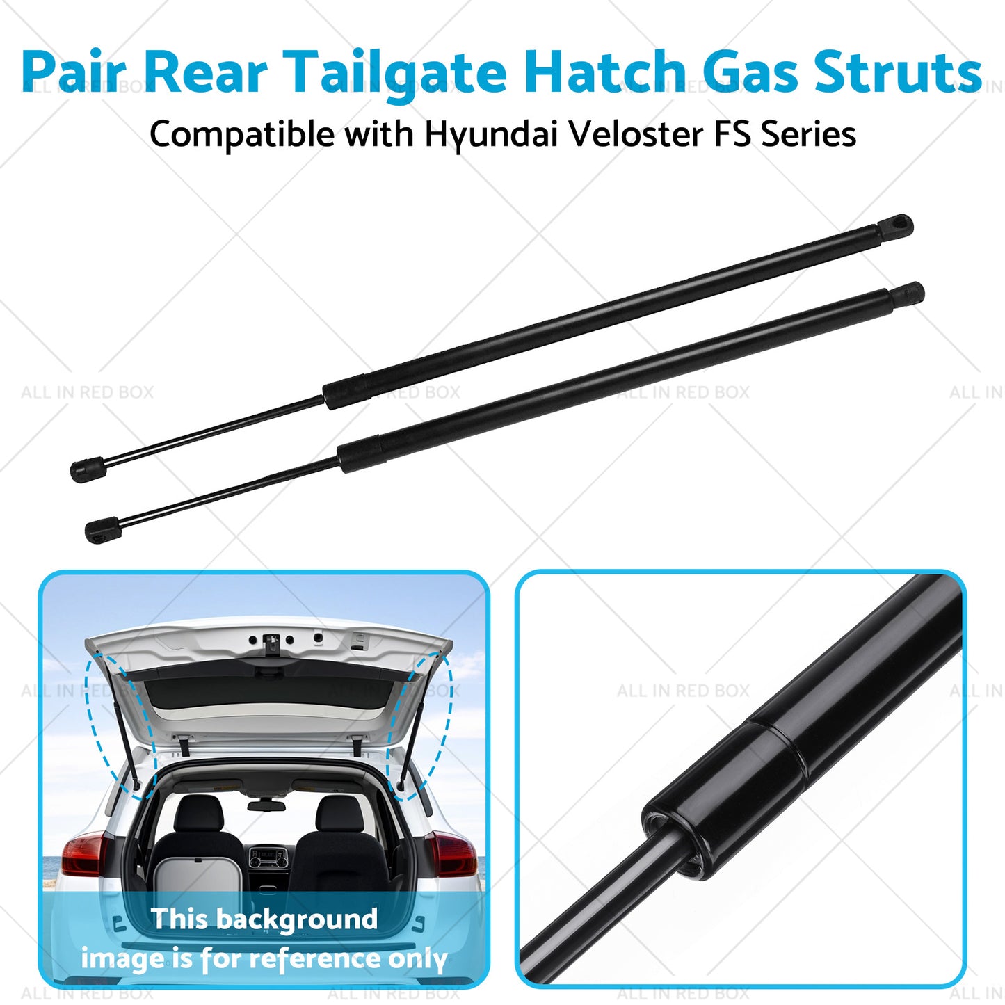 Pair Rear Tailgate Hatch Gas Struts Suitable for Hyundai Veloster FS 2012-2018