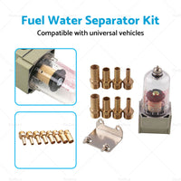 Universal Fuel Water Separator Kit Pre Filter In Line Fuel Filter 6 8 10 12mm